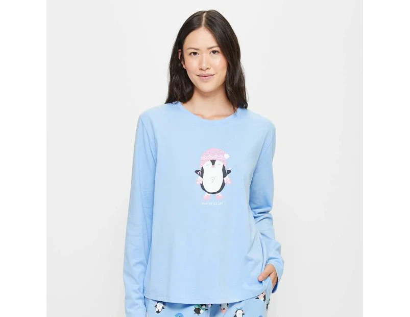 Target Print Jersey Sleep Top - Blue