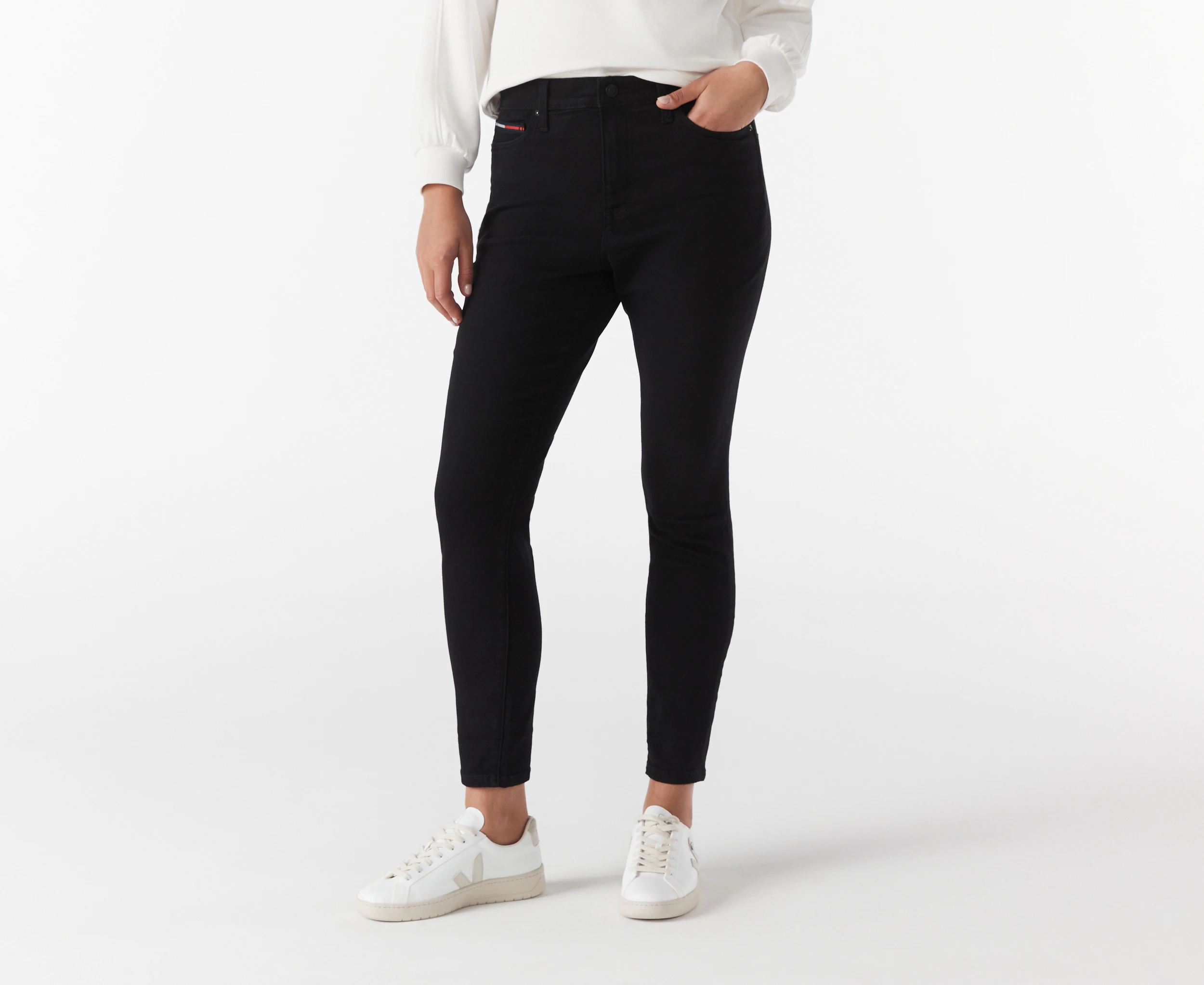 Tommy Jeans Women's Sylvia Super Skinny High Rise Jeans - Black Denim