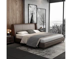 BRIS Luxurious Leather Bed Frame/Steel legs/Queen/ King