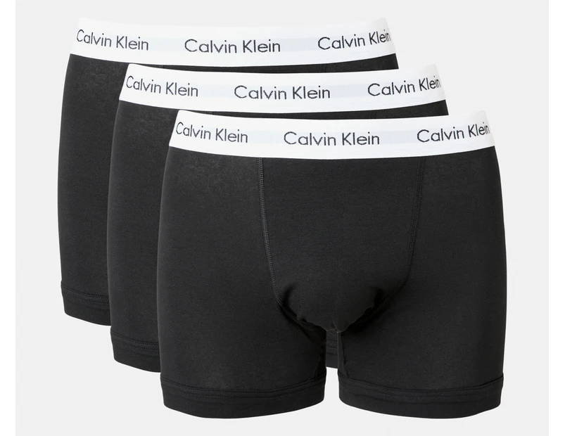 Calvin Klein Men's Cotton Stretch Trunks 3-Pack - Black