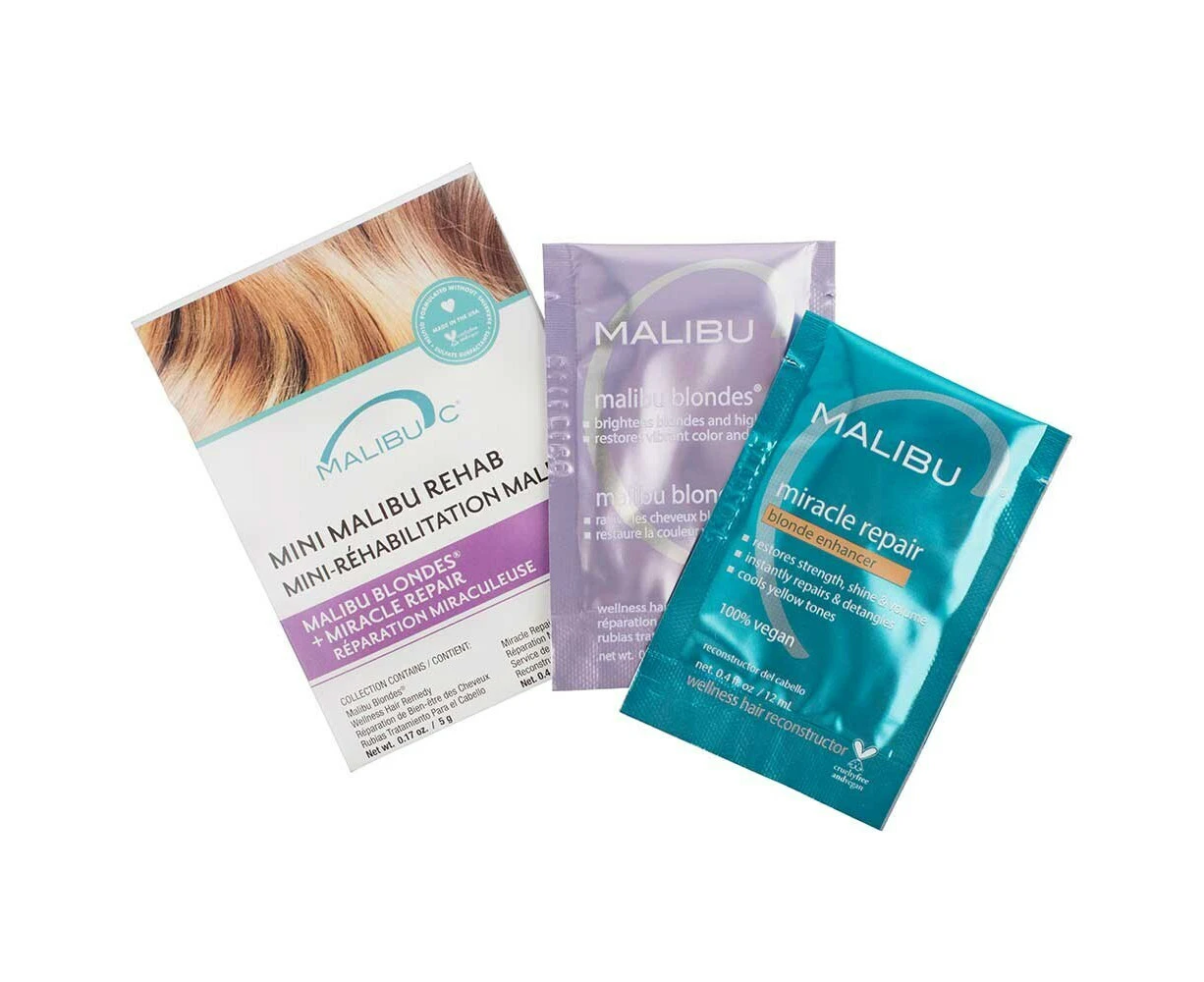 6x Malibu C Mini Malibu Rehab Malibu Blondes Treatment Set