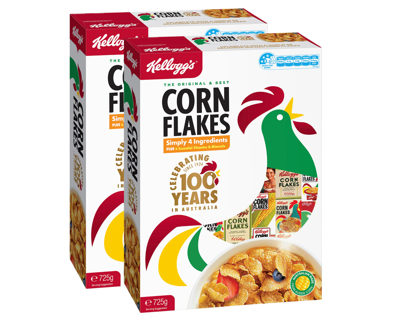 2 x Kellogg's Corn Flakes 725g