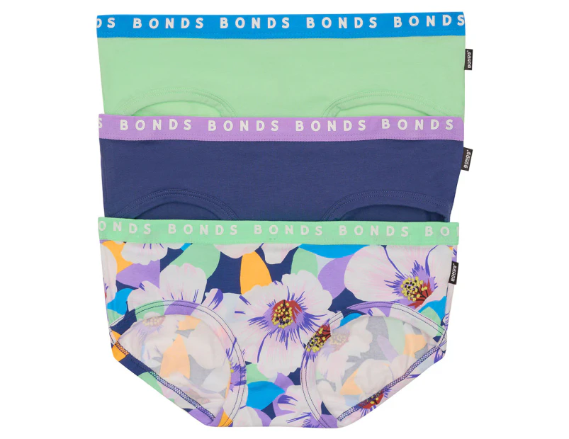 Bonds Women's Hipster Boyleg Briefs 3-Pack - Team Floral/Fresh Lime/Stargaze