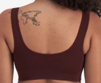 Bonds Women's Comfy Crop Wirefree Bra - Bordeaux