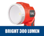 TOPEX 20V LED Light 300 Lumen Lightweight LED Torch w/ Battery & Charger