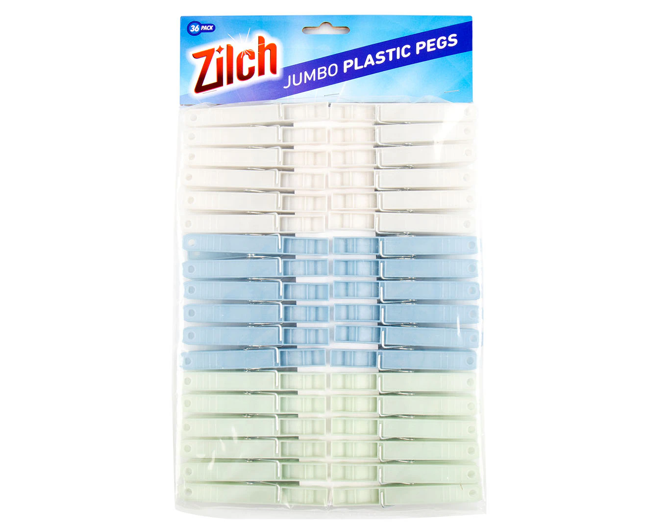 Zilch Jumbo Plastic Pegs 36pk