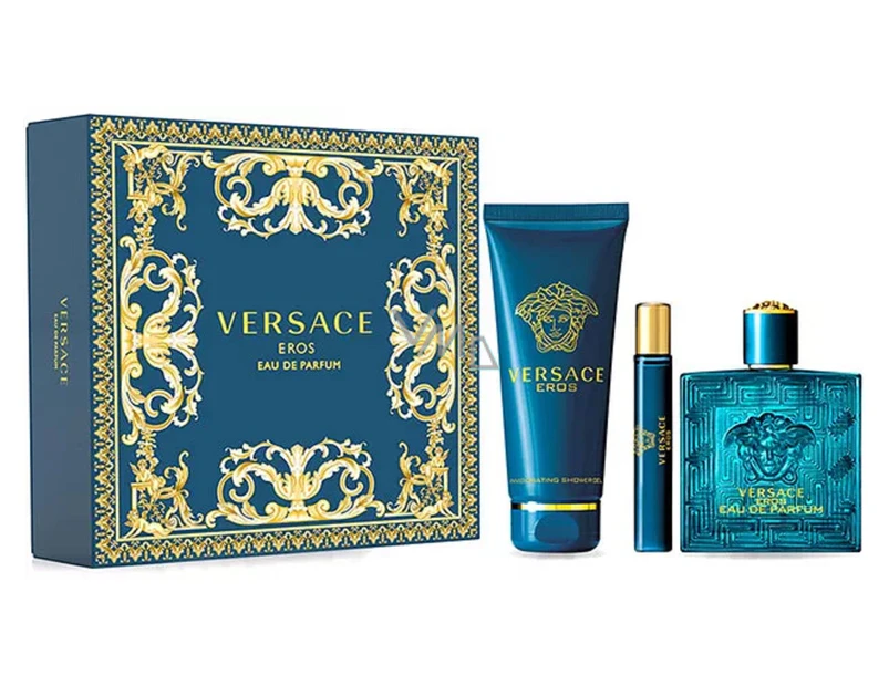 Versace Eros 3 Piece 100ml Eau De Parfum