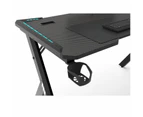 Ekkio RGB Gaming Desk 140cm ( Y Shape, Black ) - Carbon Fibre Textured