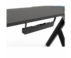 Ekkio RGB Gaming Desk 140cm ( Y Shape, Black ) - Carbon Fibre Textured