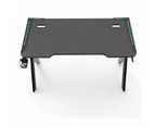 Ekkio RGB Gaming Desk 140cm ( Y Shape, Black ) - Carbon Fibre Textured