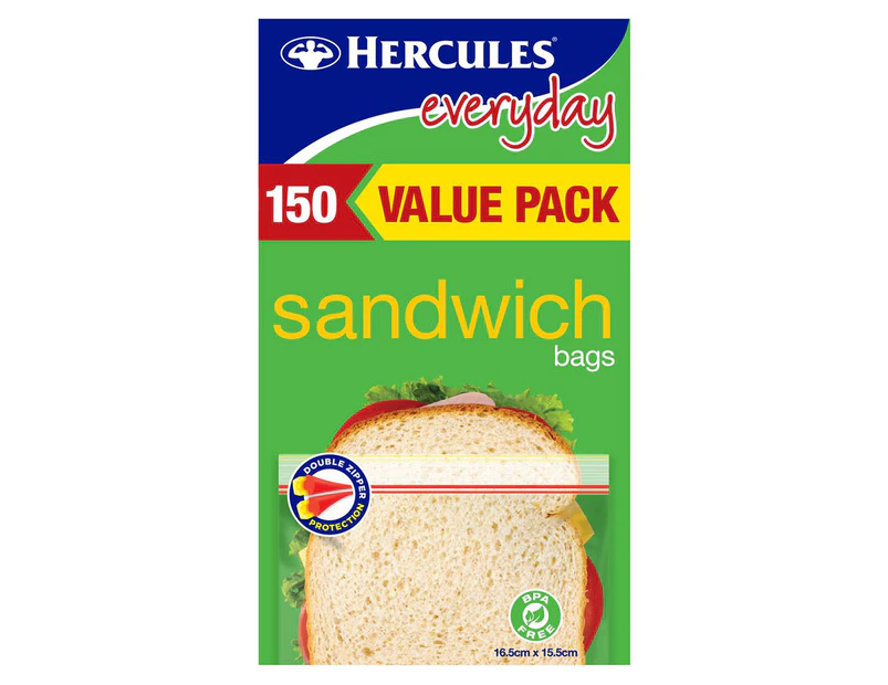 Hercules Everyday Sandwich Resealable Bags 150pk