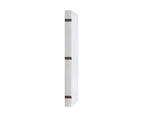 Oikiture 6 Panel Room Divider Privacy Screen Partition Timber Farbic White