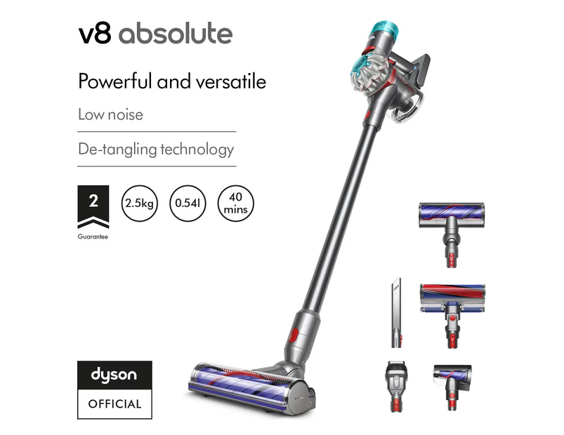 Dyson V8™ Absolute stick vacuum cleaner (Silver/Nickel)