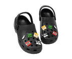 Minecraft Childrens/Kids Charm Clogs (Black) - NS7621