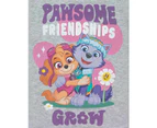 Paw Patrol Girls Pawsome Friendships Marl T-Shirt (Grey) - NS7329
