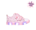 Skechers Toddler Girls' Twinkle Toes: Twinkle Sparks Ice Heather So Fly Sneakers - Rose Gold