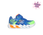 Skechers Toddler Boys' Flex-Glow Bolt Light-Up Sneakers - Royal/Multi