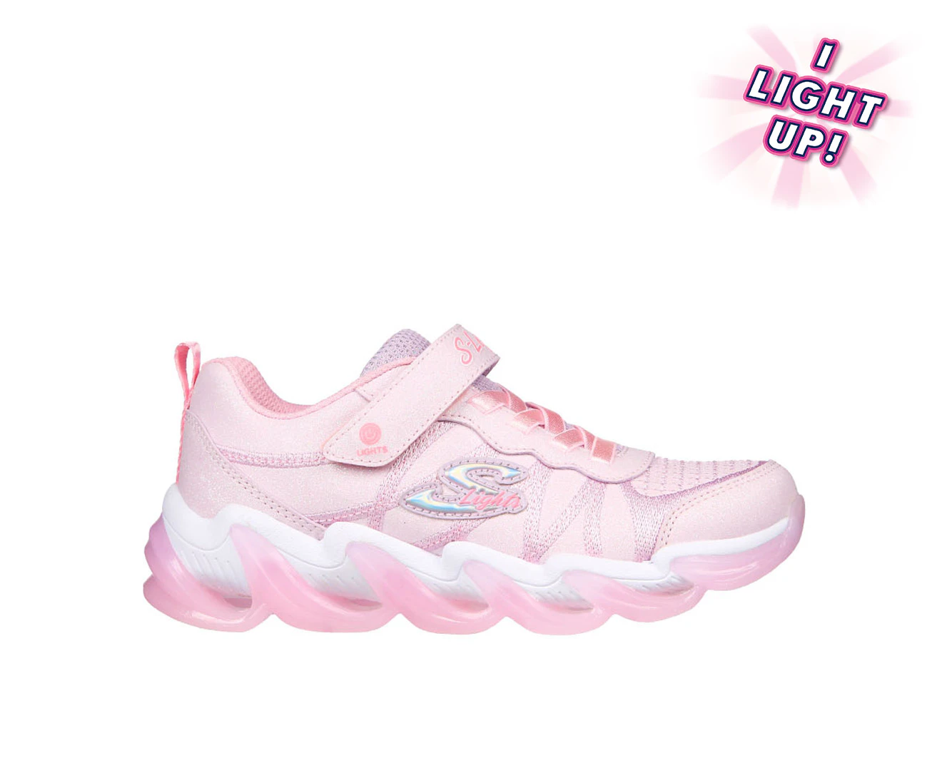 Skechers Girls' S-Lights Hyper Surge Sneakers - Light Pink