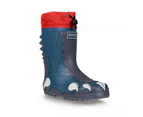 Regatta Childrens/Kids Mudplay Dinosaur Wellington Boots (Prussian Blue/Blue Sapphire) - RG7823