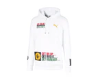 Public Enemy Unisex Adult Fight The Power Back Print Hoodie (White) - RO9911