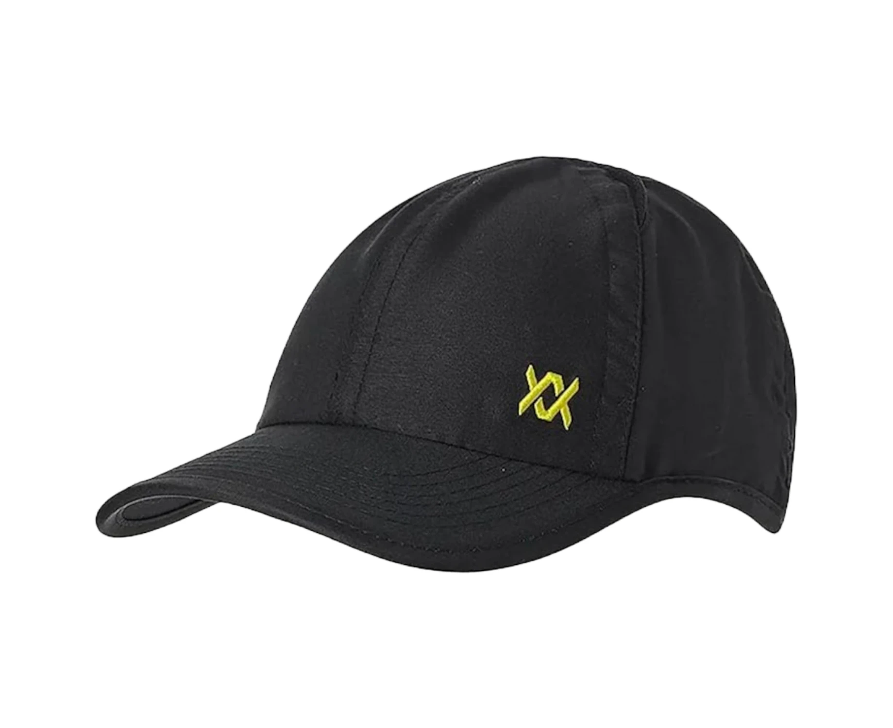 VOLKL Perforated Tennis Hat Baseball Cap - Black/Neon Yellow