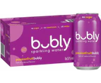 Bubly Passionfruit Flavoured Sparkling Water Can 375 ml-Pack of 8