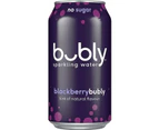 Bubly Blackberry Flavoured Sparkling Water Can 375 ml Pack of 8