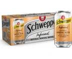 Schweppes Infused Sparkling Water Cans Blood Orange Mango 10 x 375ml