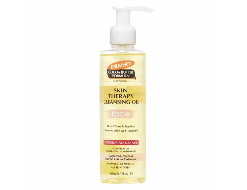 Palmer's Cocoa Butter Formula Skin Therapy Facial Cleansing Oil - Grapeseed, Jojoba and Rosehip Oils and Vitamin C and E