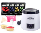 Pro Digital Wax Pot Heater Waxing Kit (Sydney Stock) 400g Hard Wax Beads Warmer Beans Paperless Depilatory