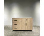 BIRCH Office Storage Cabinet with 3 Drawers 1200mm Length
