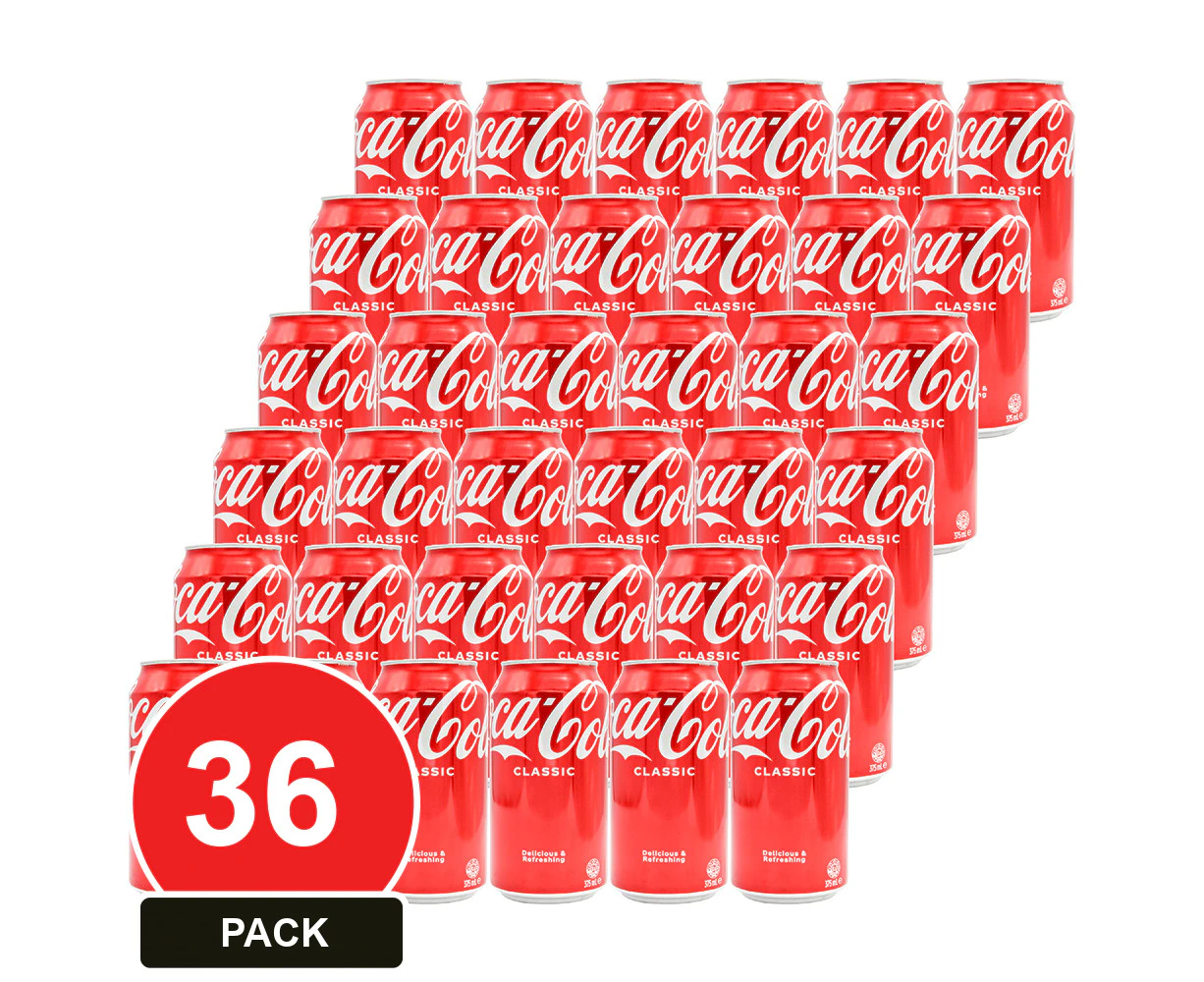 36 Pack, Coca Cola 375ml Coke 36pk