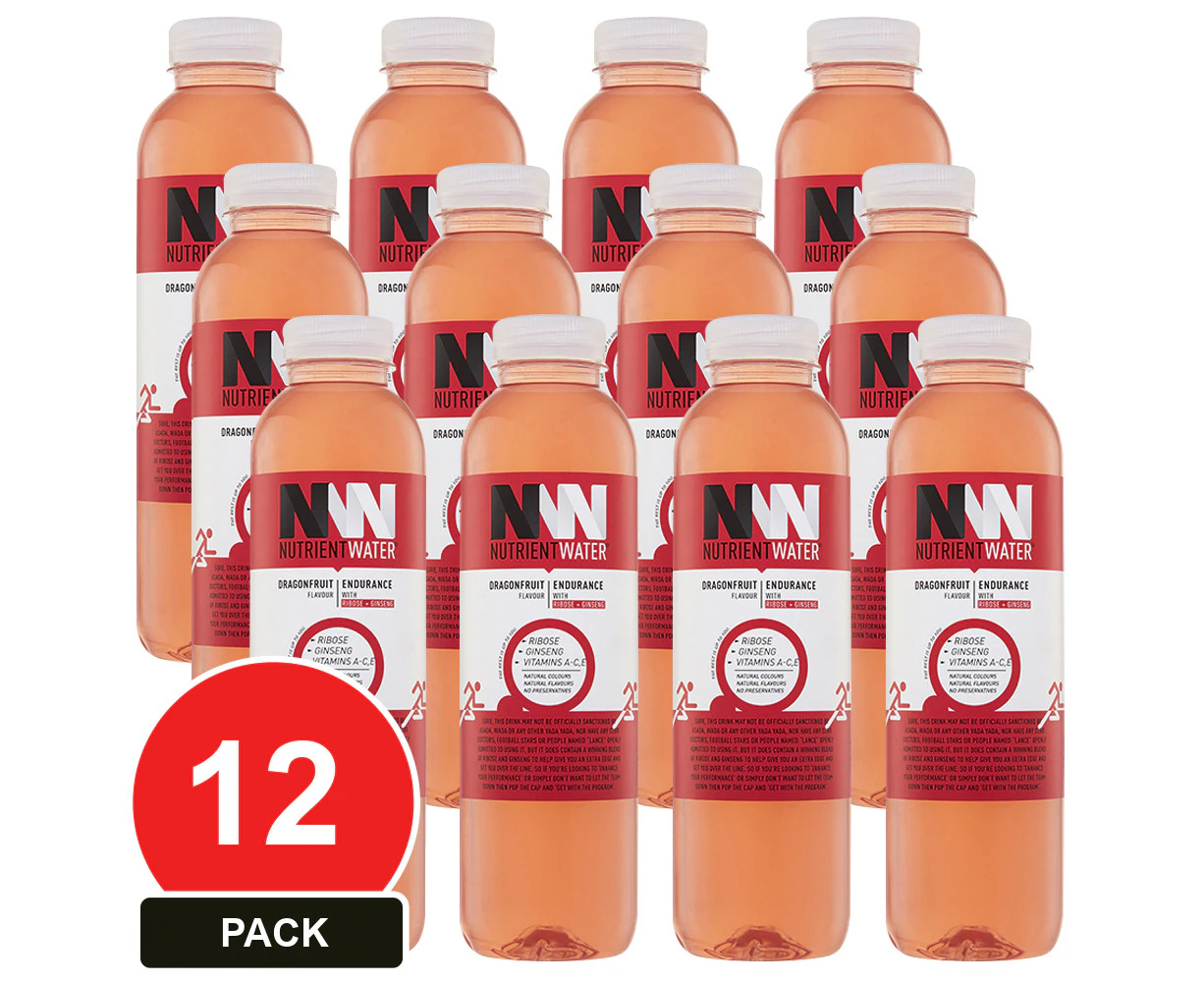 12 Pack, Nutrient Water 575ml Dragonfruit (endurance)