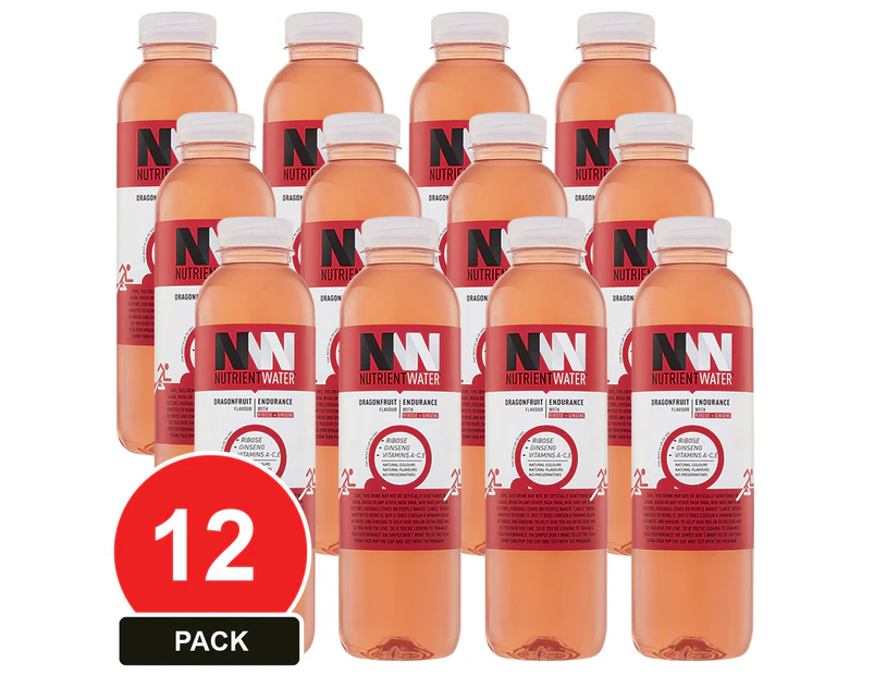 12 Pack, Nutrient Water 575ml Dragonfruit (endurance)