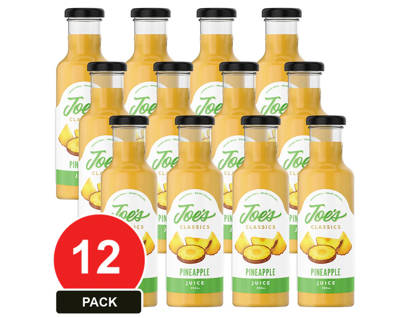 12 Pack, Joe's Classics 350ml Pineapple Juice