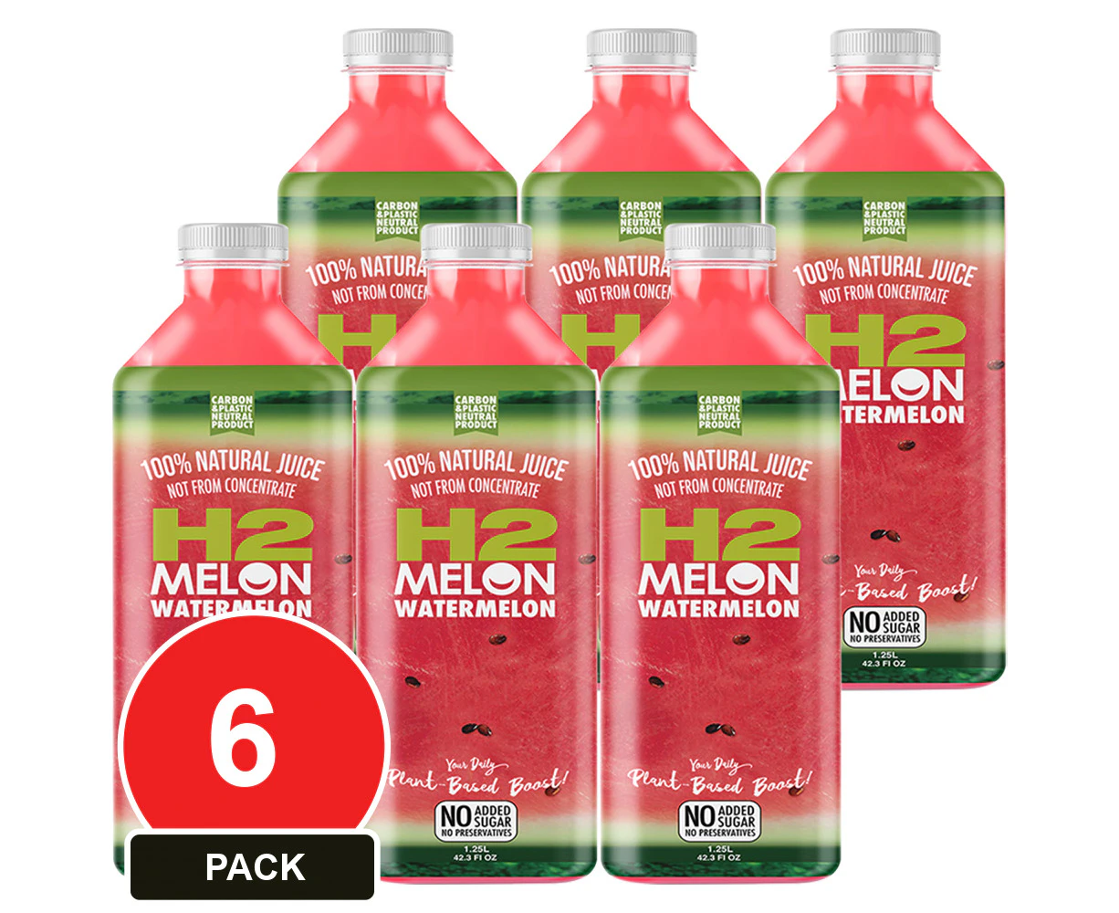 6 Pack, H2melon 1.25l Watermelon Water