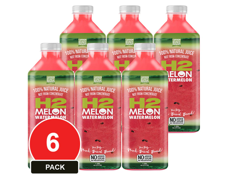 6 Pack, H2melon 1.25l Watermelon Water