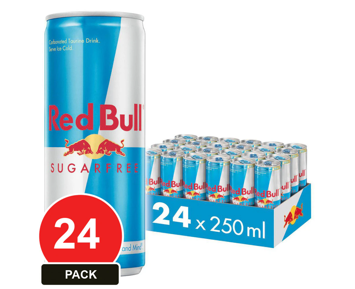 24 Pack, Red Bull 250ml Energy Drink Sugar Free Can