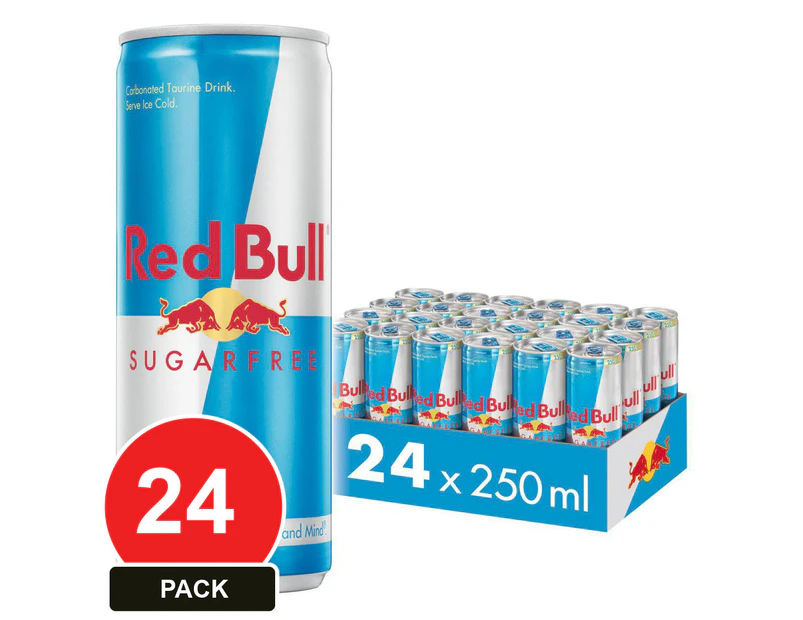 24 Pack, Red Bull 250ml Energy Drink Sugar Free Can