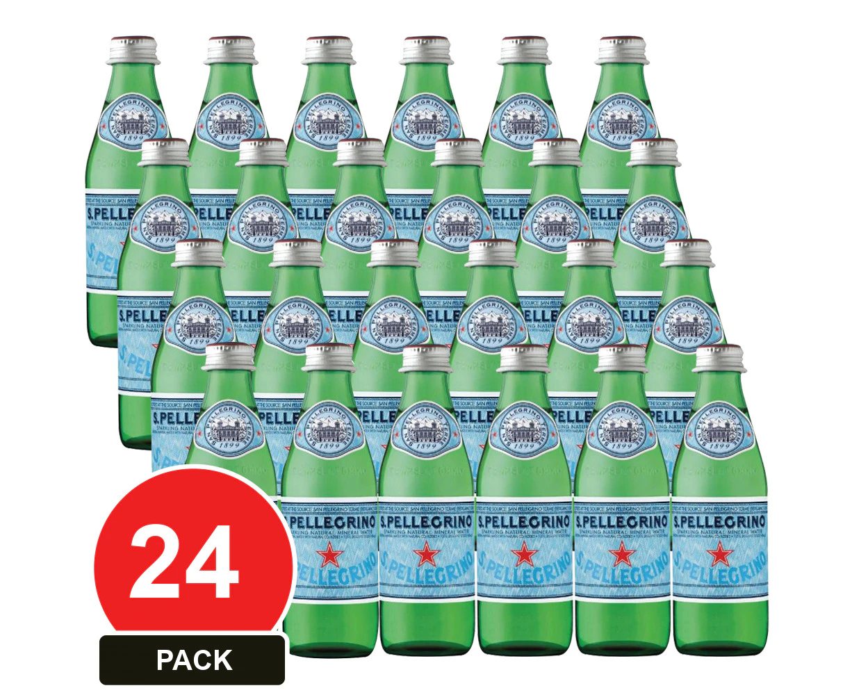 24 Pack, San Pellegrino 250ml Glass Sparkling Mineral Water