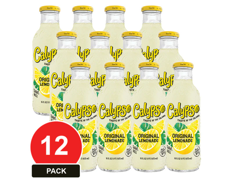 12 Pack, Calypso 473ml Original Lemonade