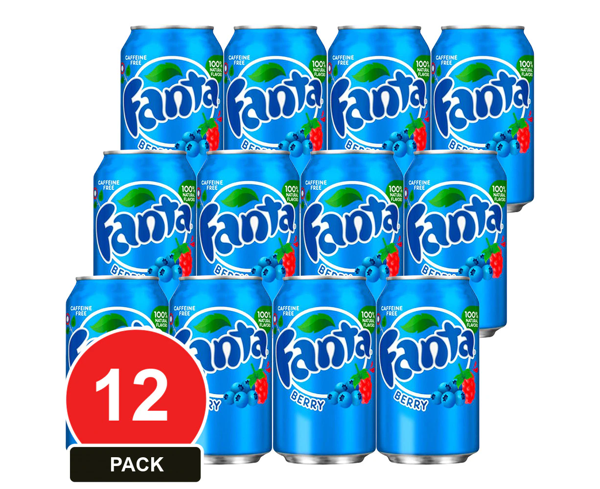 12 Pack, Usa Cans 355ml Fanta Berry 12pk