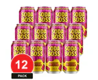 12 Pack, Soda Boss 375ml Cans Strawberry Gummies