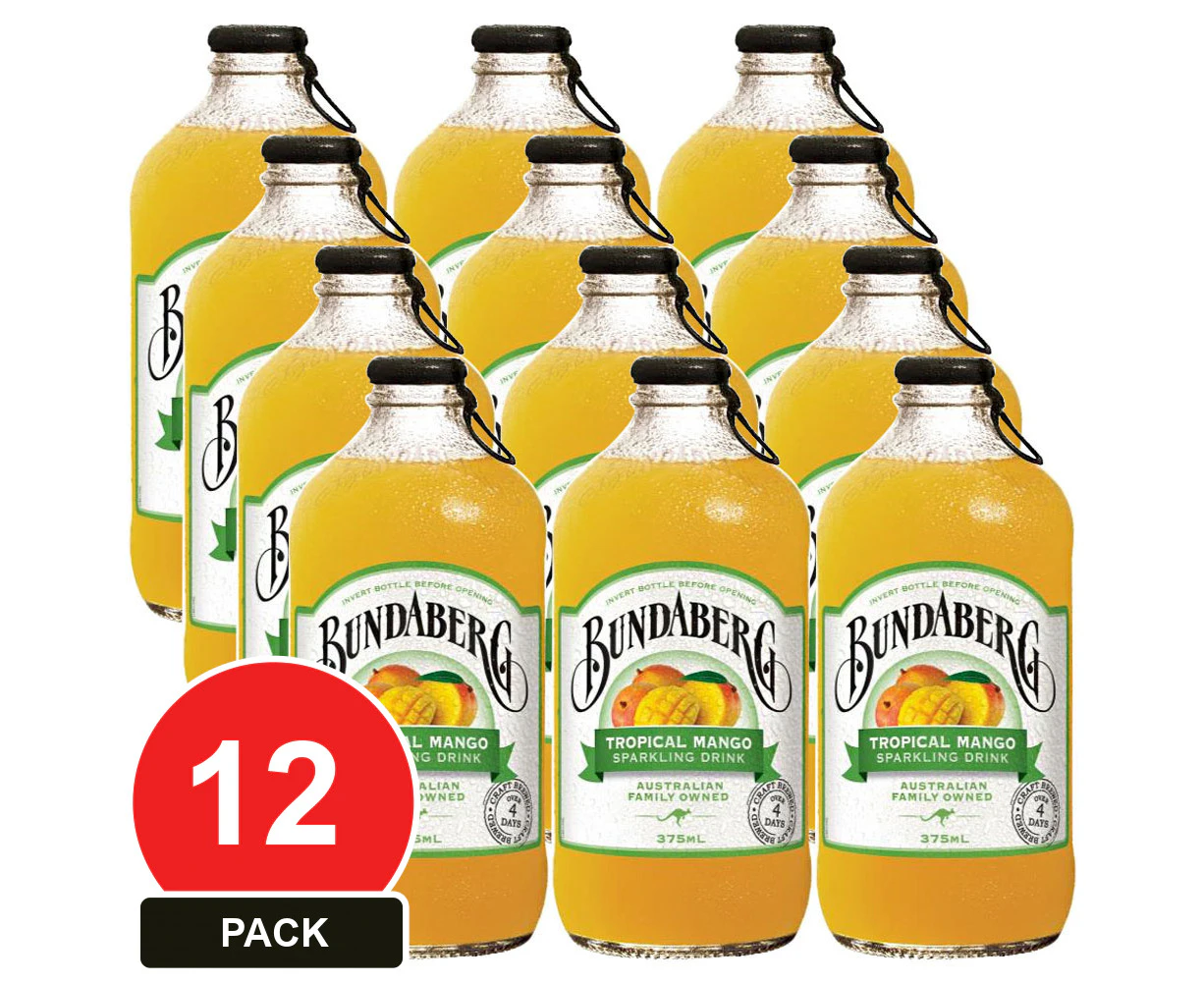 12 Pack, Bundaberg 375ml Tropical Mango