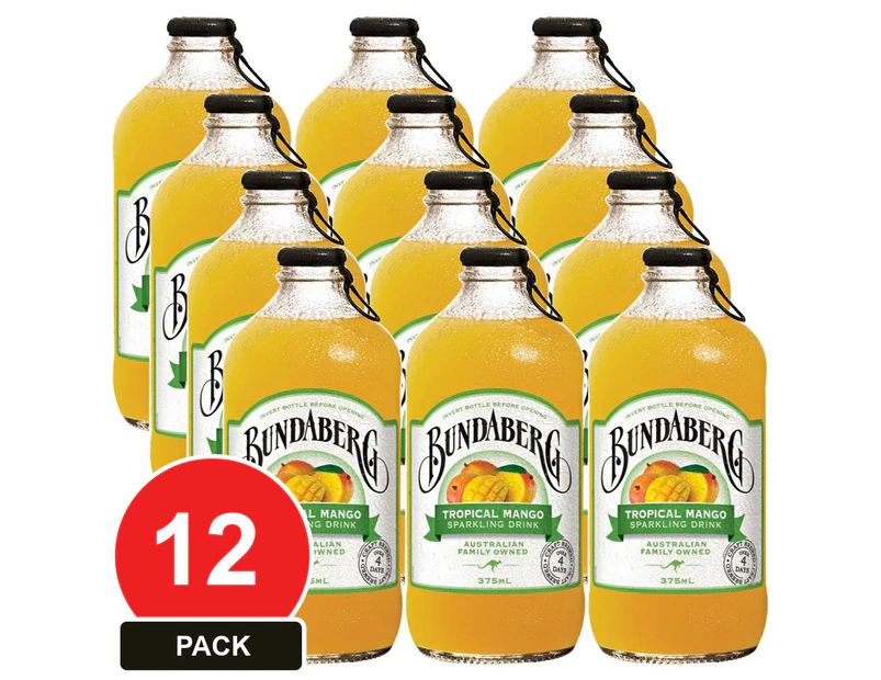 12 Pack, Bundaberg 375ml Tropical Mango