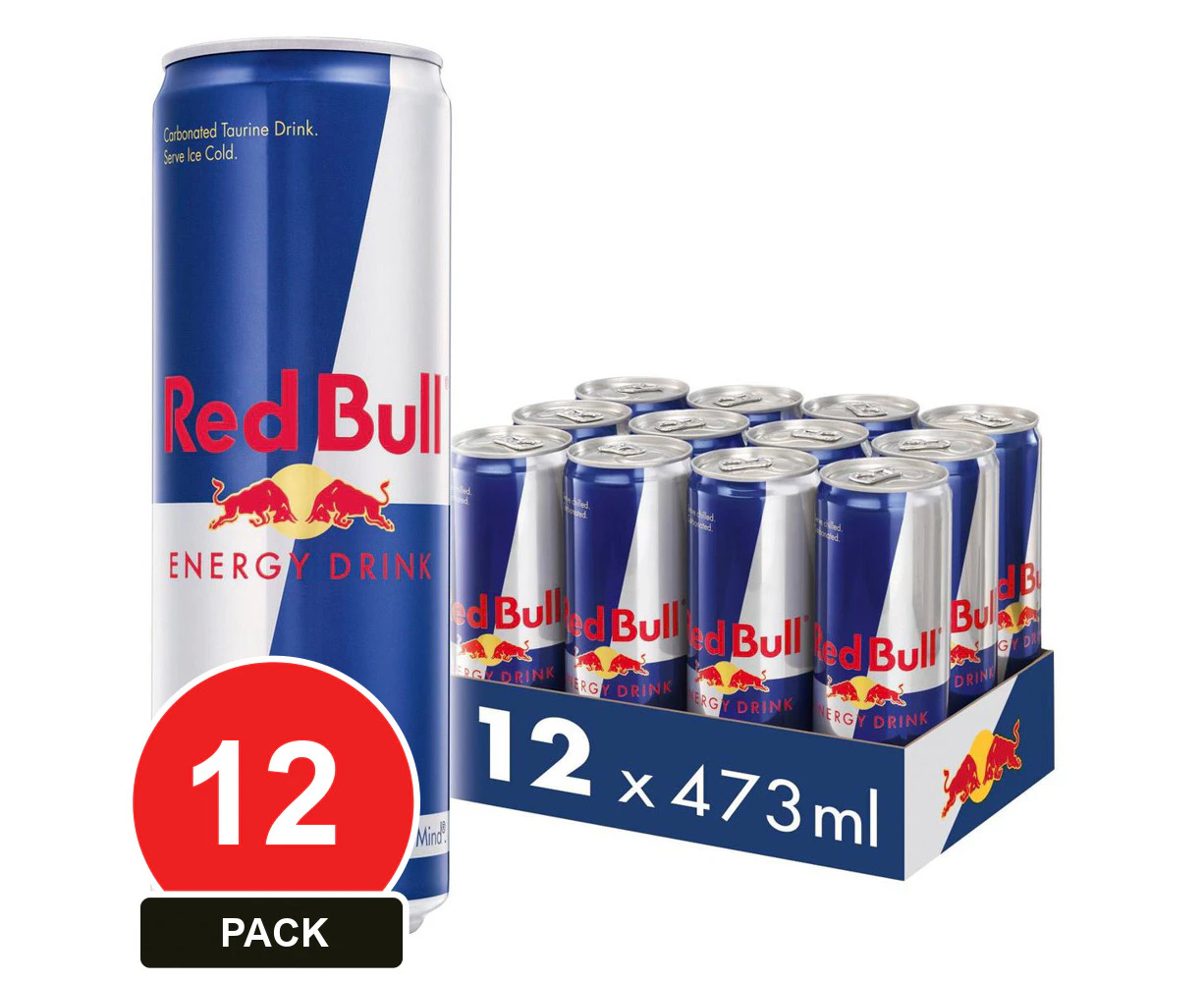 12 Pack, Red Bull 473ml Energy Drink Can