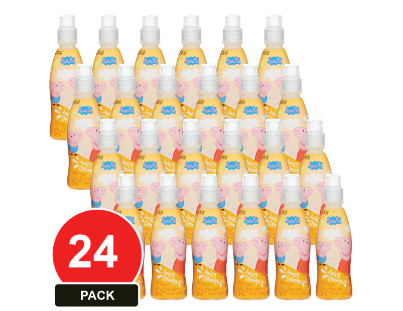 24 x Fruity Burst Peppa Pig Juicy Orange 250mL