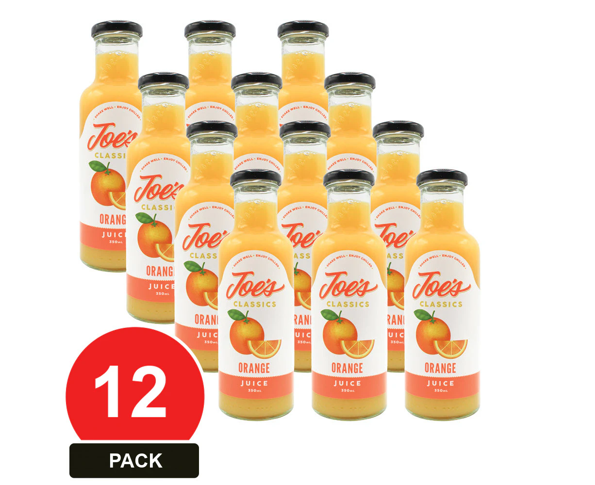 12 Pack, Joe's Classics 350ml Orange Juice xx