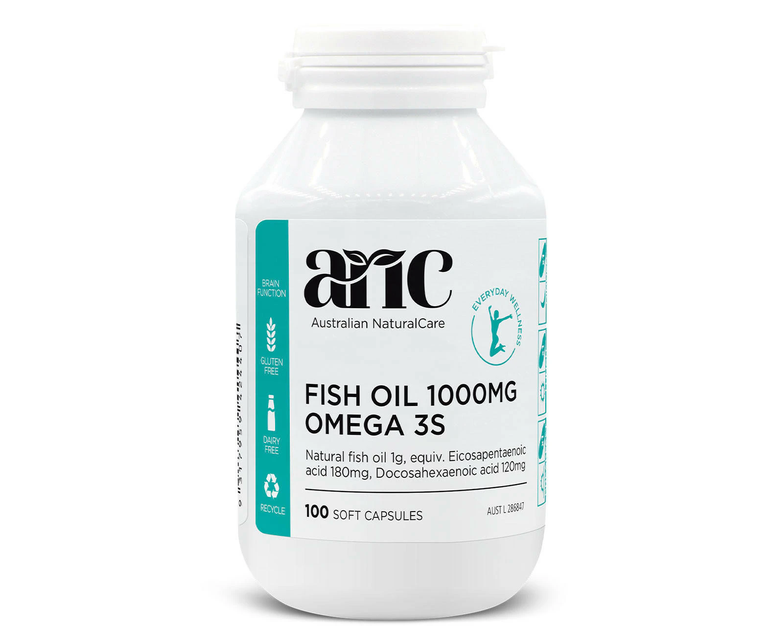 Australian NaturalCare - Fish Oil 1000mg OMEGA 3s 100 caps