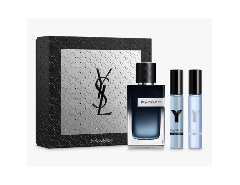 Y for Men 3 Piece 100ml Eau de Parfum by Yves Saint Laurent for Men (Gift Set)